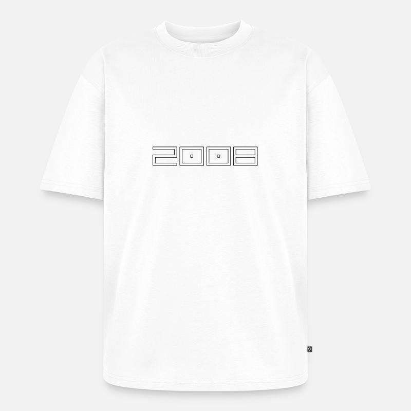 2008 - Unisex Premium Oversized Bio T-Shirt - Weiß