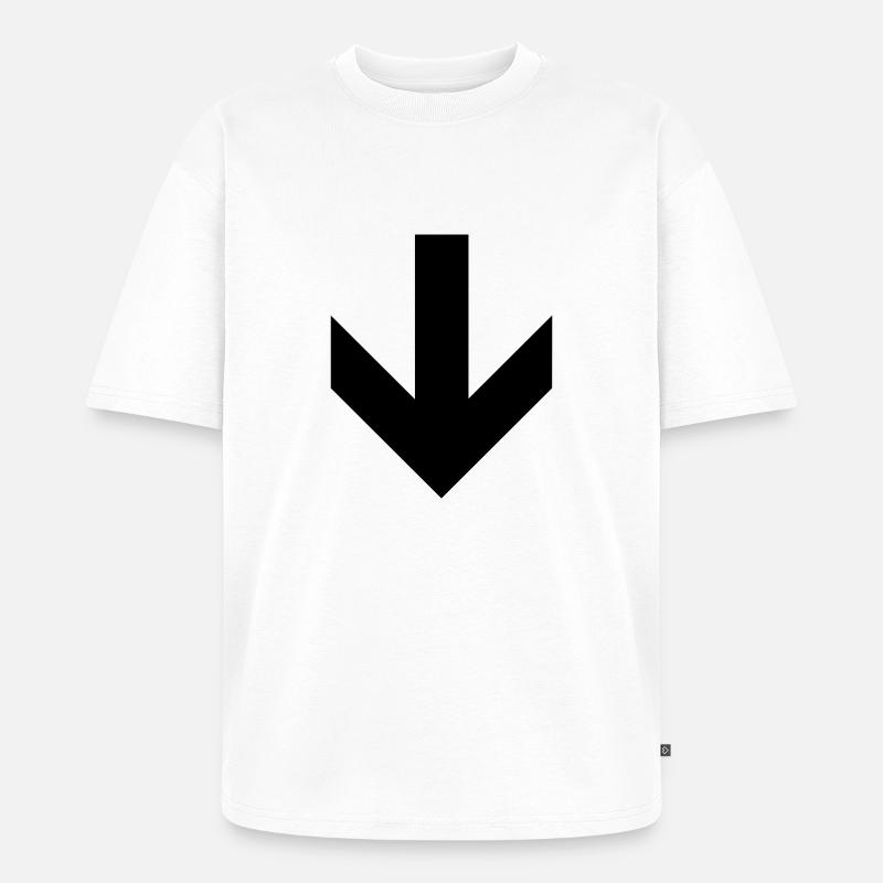 Dies Way Down Pfeil - Unisex Premium Oversized Bio T-Shirt - Weiß