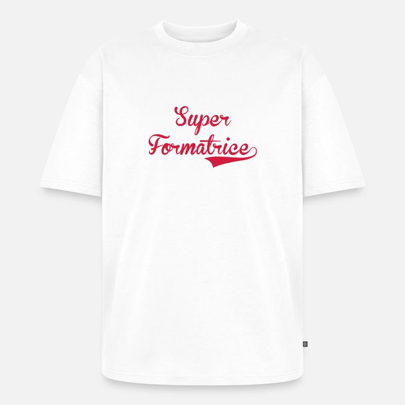 Ausbilder / Lehrer / Gestalter / trainer - Unisex Premium Oversized Bio T-Shirt - Weiß