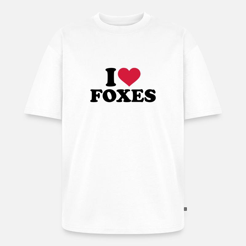 Fuchs - Unisex Premium Oversized Bio T-Shirt - Weiß