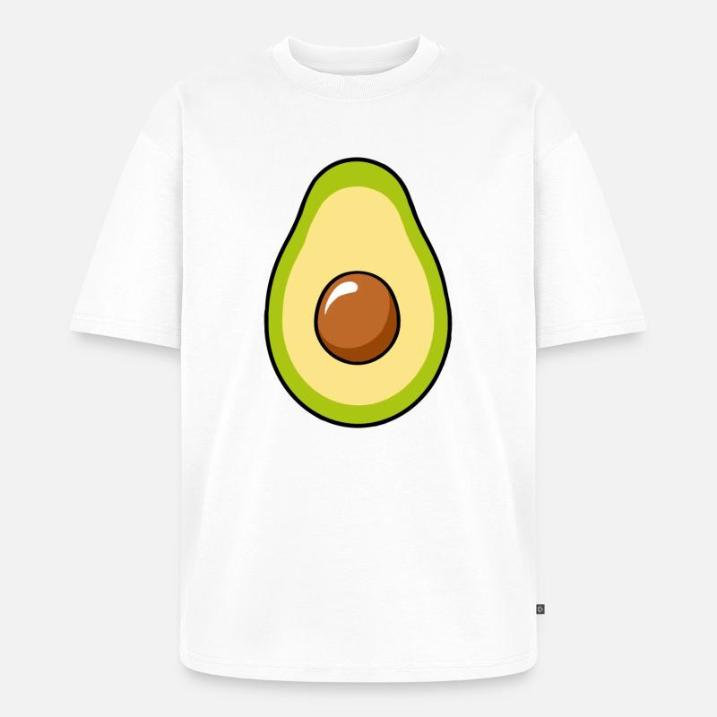 Avocado - Unisex Premium Oversized Organic T-Shirt - white
