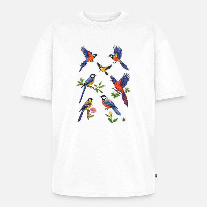 Lebendiger Eisvogelflug - Unisex Premium Oversized Bio T-Shirt - Weiß