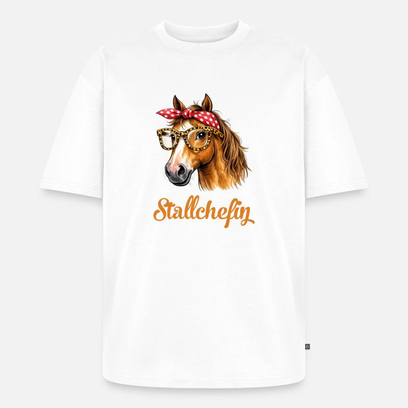 Stallchefin - Unisex Premium Oversized Bio T-Shirt - Weiß