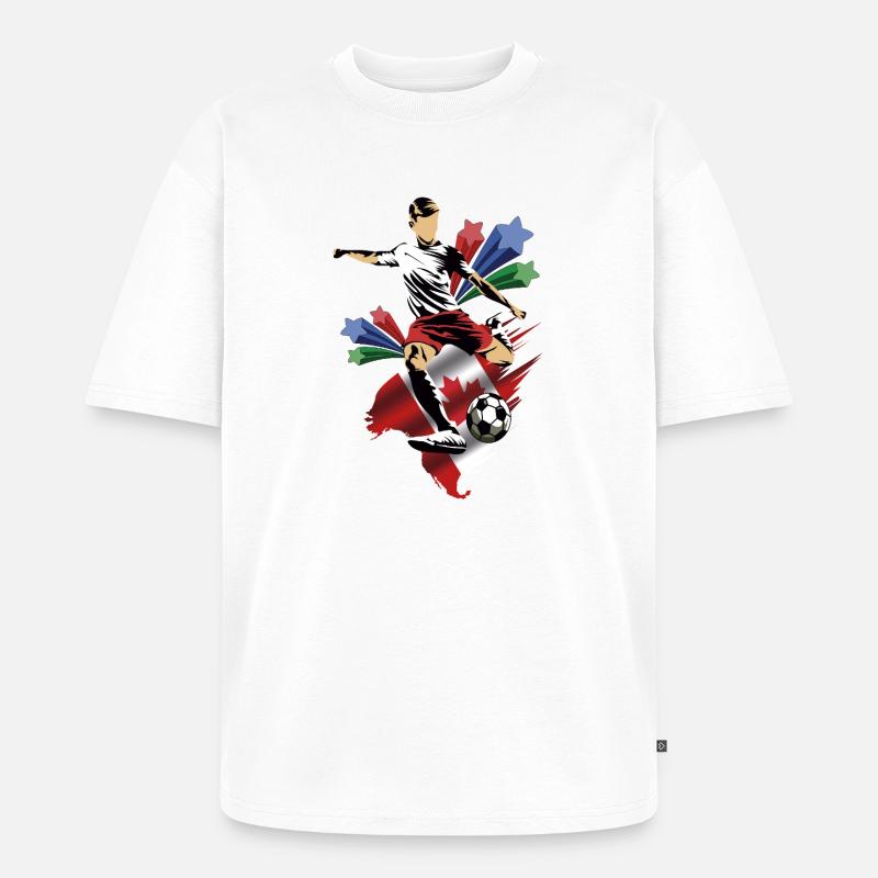 Canada - Canada - Drapeaux - T-shirt Premium bio oversize Unisexe - blanc