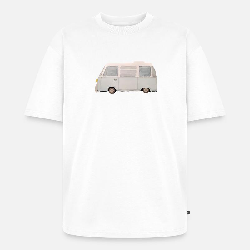 Camper Campingbus - Unisex Premium Oversized Bio T-Shirt - Weiß