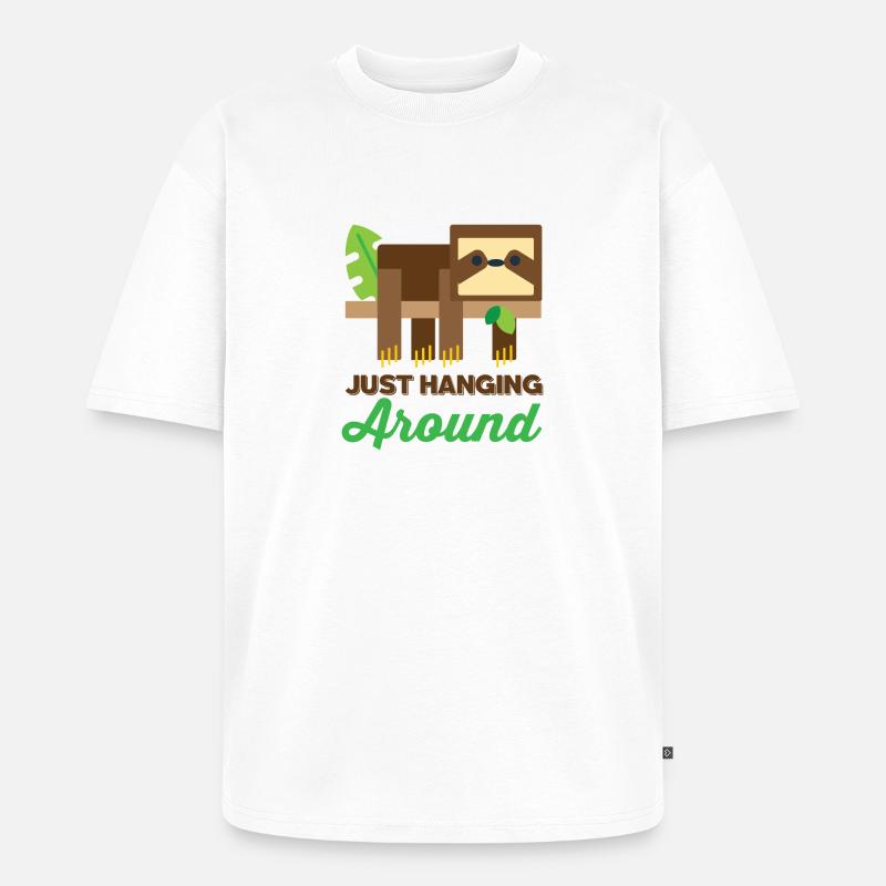 Katze süss - Unisex Premium Oversized Bio T-Shirt - Weiß