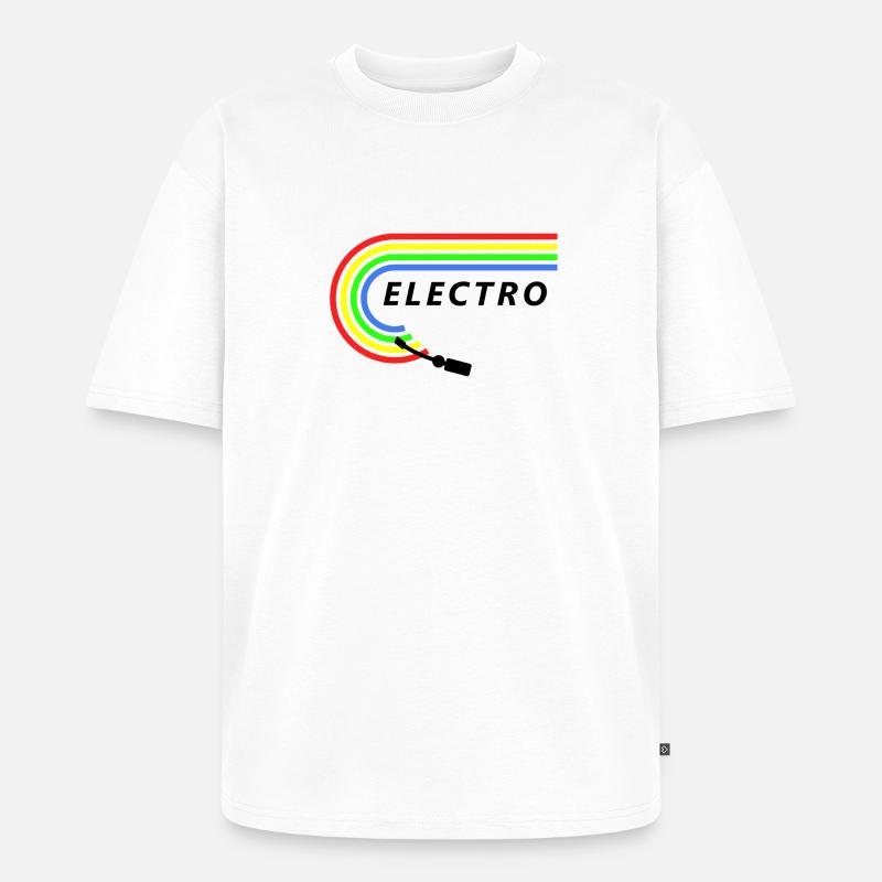 Electro - Unisex Premium Oversized Bio T-Shirt - Weiß