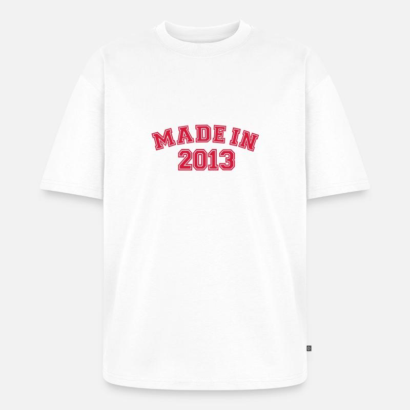 2013 - Unisex Premium Oversized Bio T-Shirt - Weiß