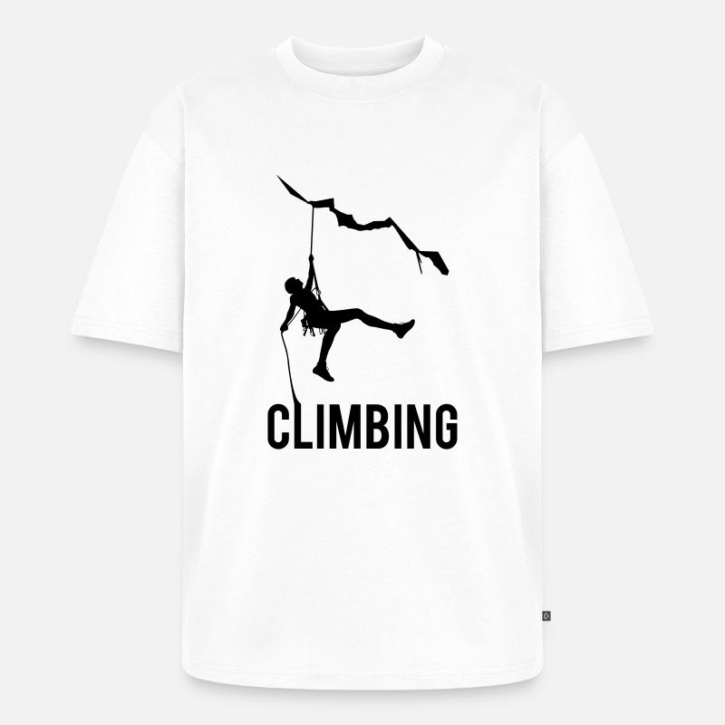 Climbing - Unisex Premium Oversized Bio T-Shirt - Weiß