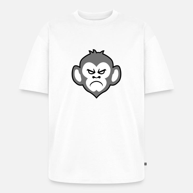 Grumpy Monkey - Unisex Premium Oversized Bio T-Shirt - Weiß
