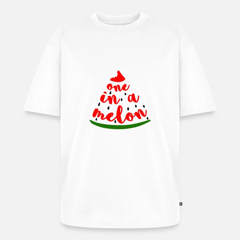 One In A Melon - Unisex Premium Oversized Bio T-Shirt - Weiß