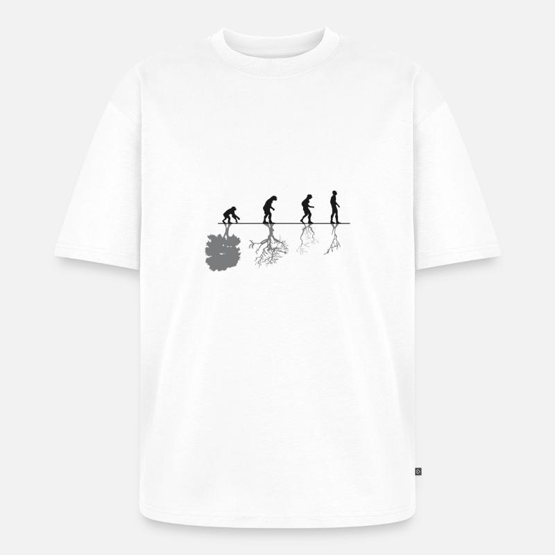 Evolution Black - Unisex Premium Oversized Bio T-Shirt - Weiß