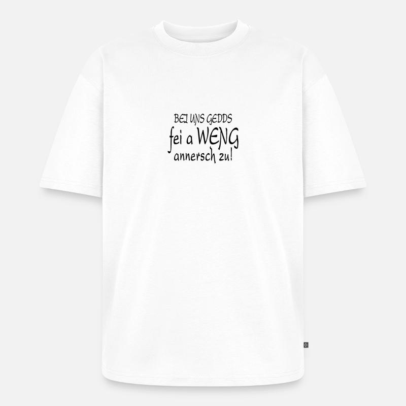 FRANKEN - Spruch - Geschenkidee - Unisex Premium Oversized Bio T-Shirt - Weiß