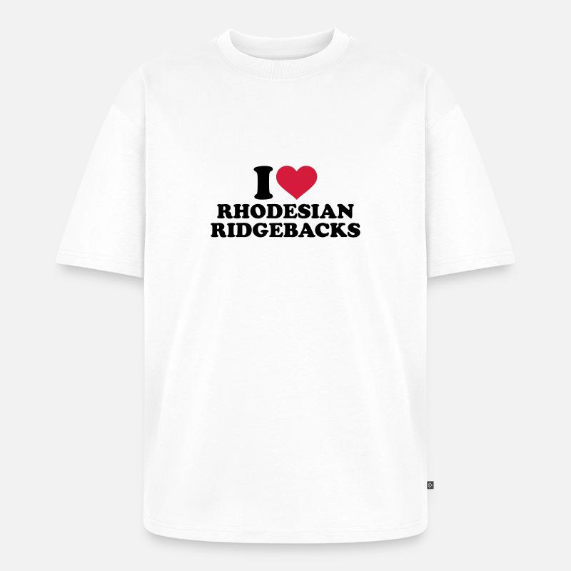Rhodesian Ridgeback - Unisex Premium Oversized Bio T-Shirt - Weiß