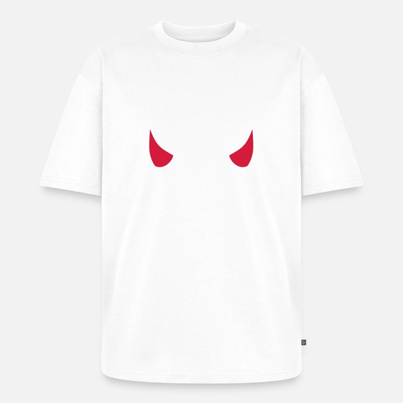Teufel - Unisex Premium Oversized Bio T-Shirt - Weiß