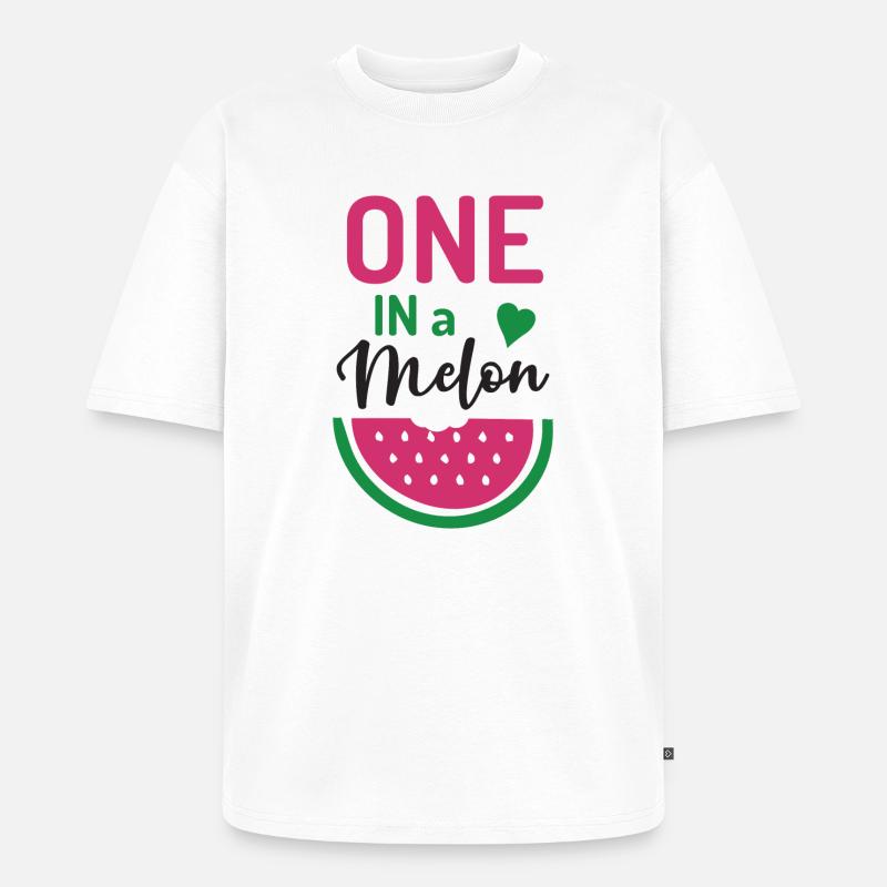 Eins in einer Melone - Unisex Premium Oversized Bio T-Shirt - Weiß