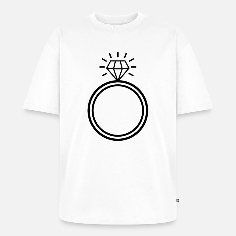 Diamantring - Unisex Premium Oversized Bio T-Shirt - Weiß