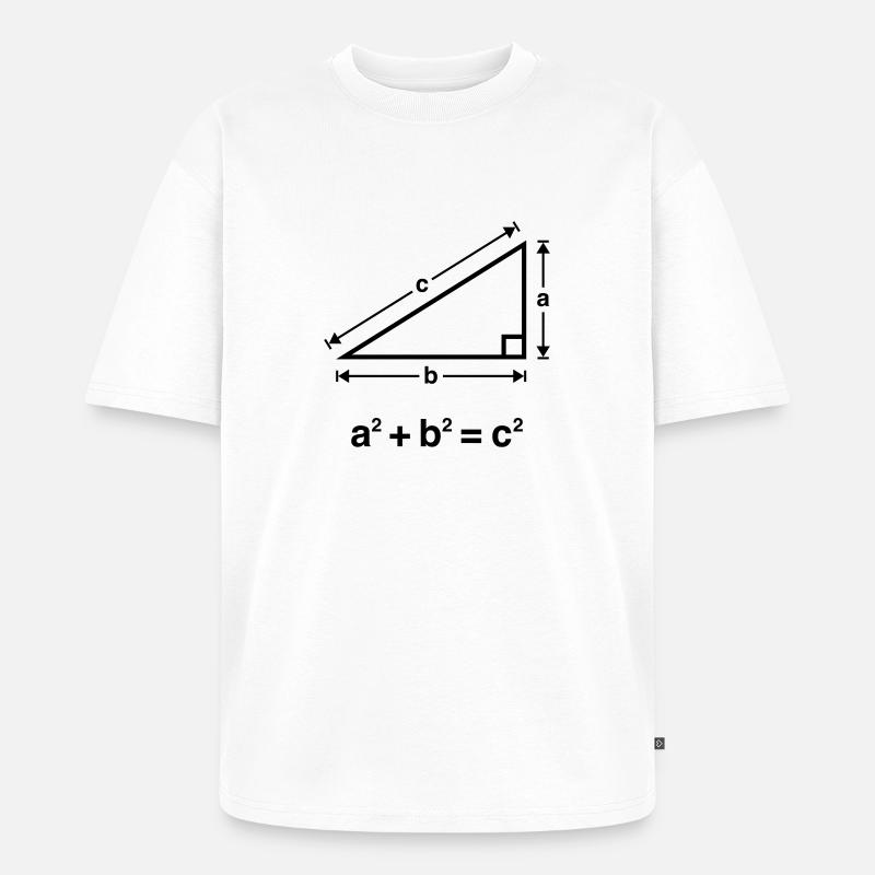 Pythagorean Theorem Mathematics - Unisex Premium Oversized Bio T-Shirt - Weiß