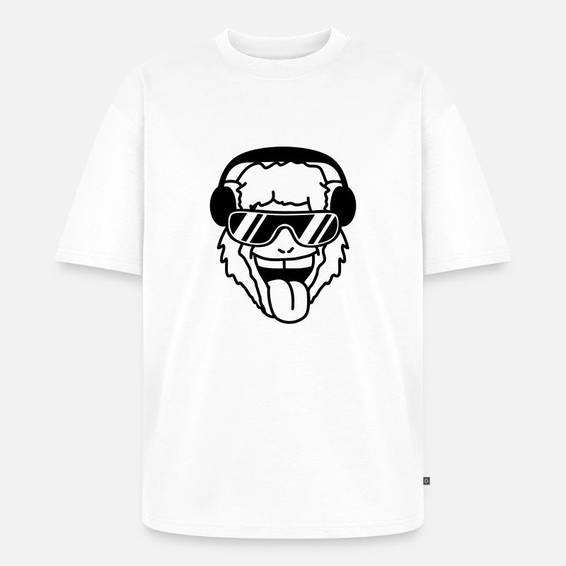 Cool Monkey - Unisex Premium Oversized Bio T-Shirt - Weiß
