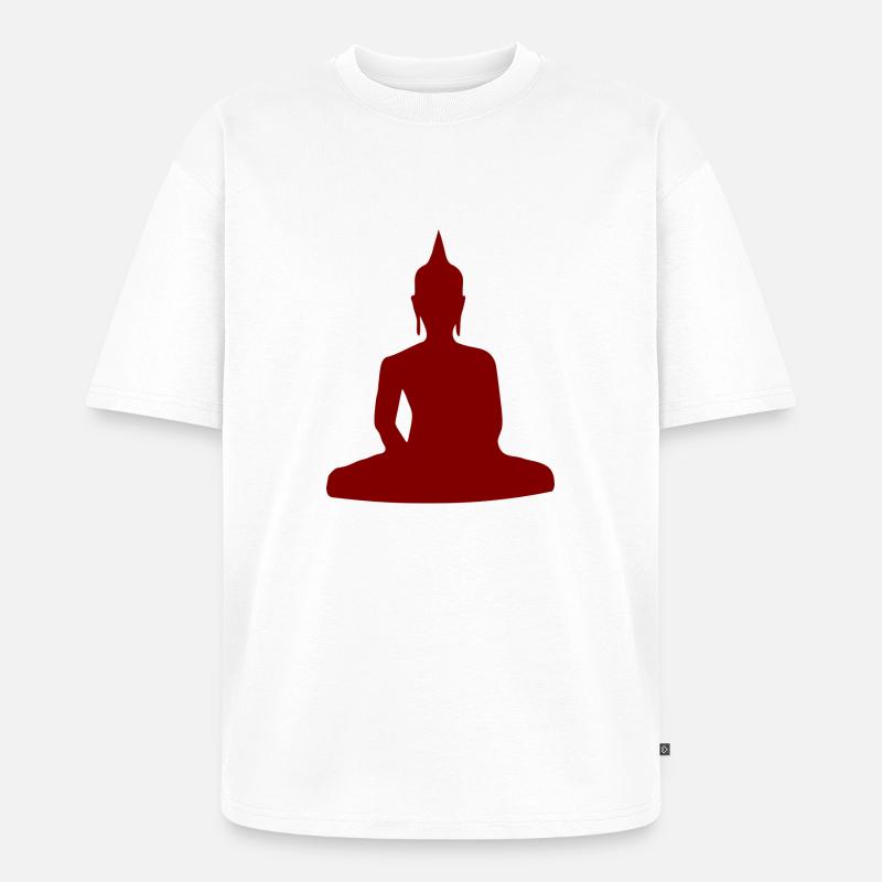 Buddhism - Unisex Premium Oversized Organic T-Shirt - white