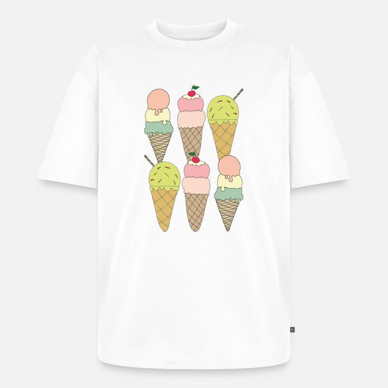 eisvariationen 6fach - Unisex Premium Oversized Bio T-Shirt - Weiß