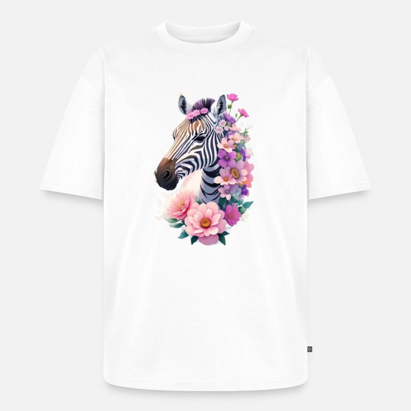 Zebra - Unisex Premium Oversized Bio T-Shirt - Weiß