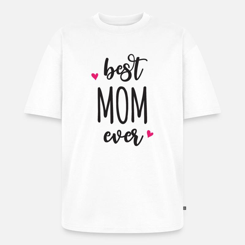 Beste Mutter aller Zeiten - Unisex Premium Oversized Bio T-Shirt - Weiß