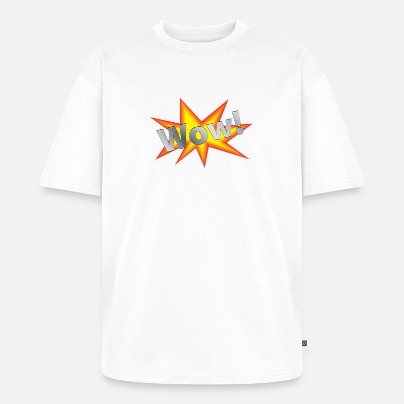 WOW FX effect - gift idea - Unisex Premium Oversized Organic T-Shirt - white