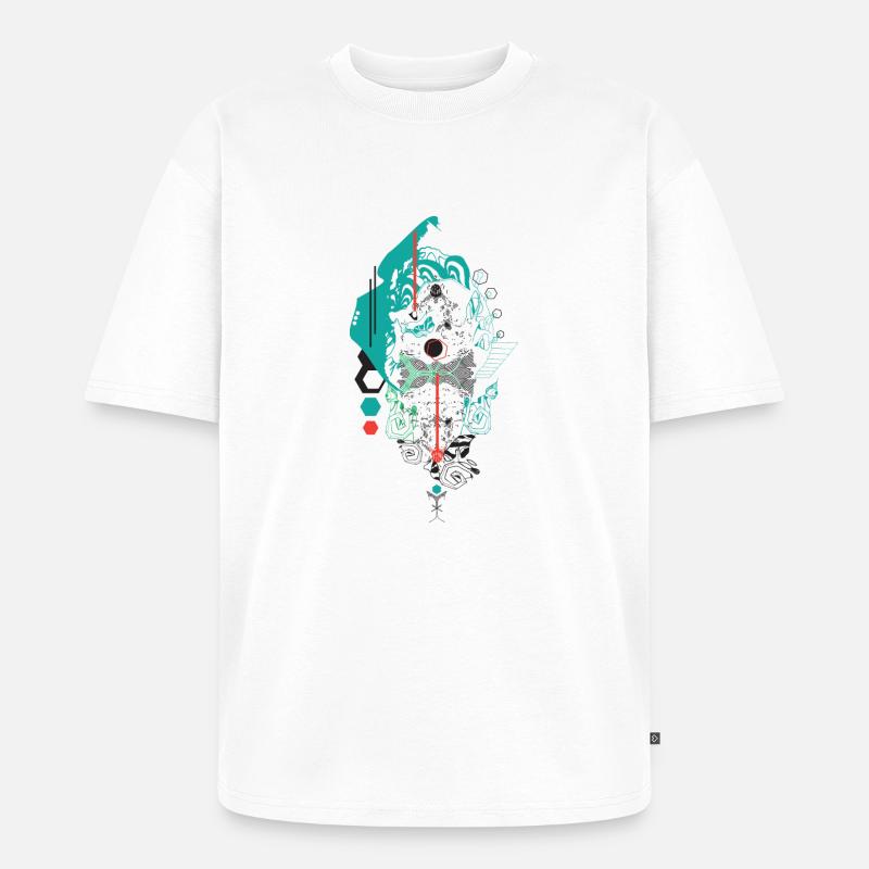 AbstractFlash - Unisex Premium Oversized Bio T-Shirt - Weiß