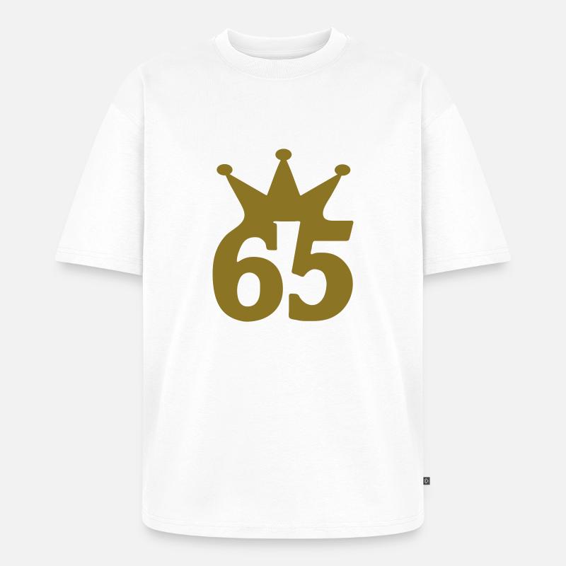 65 krone c1w7 - Unisex Premium Oversized Bio T-Shirt - Weiß