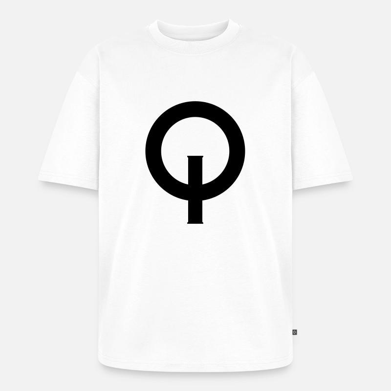 Optimist_Zeichen-svg - Unisex Premium Oversized Bio T-Shirt - Weiß