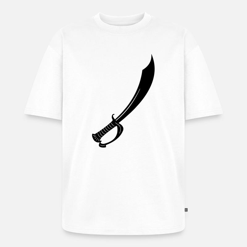 Schwert - Unisex Premium Oversized Bio T-Shirt - Weiß