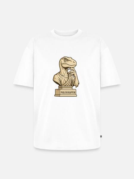Philosoraptor - Unisex Premium Oversized Bio T-Shirt - Weiß