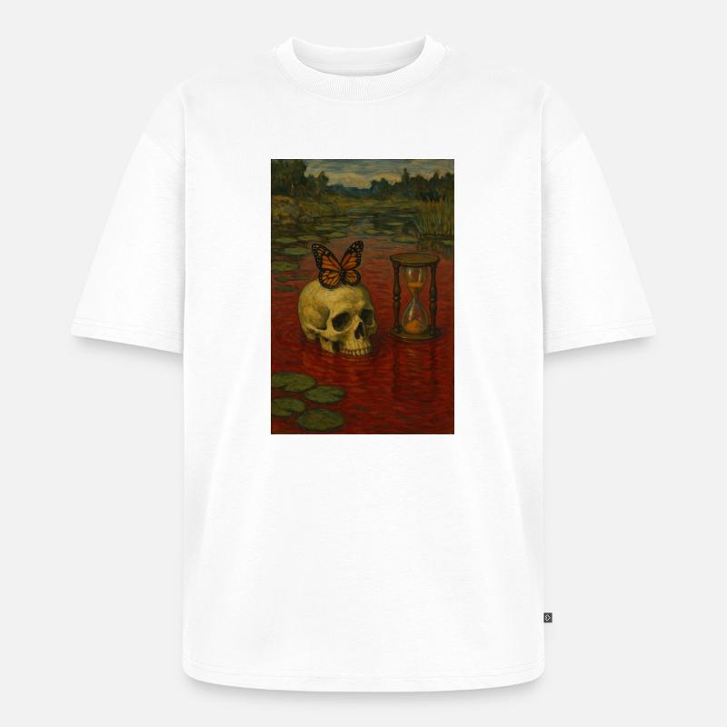 Die Zeit wird nicht warten - Unisex Premium Oversized Bio T-Shirt - Weiß