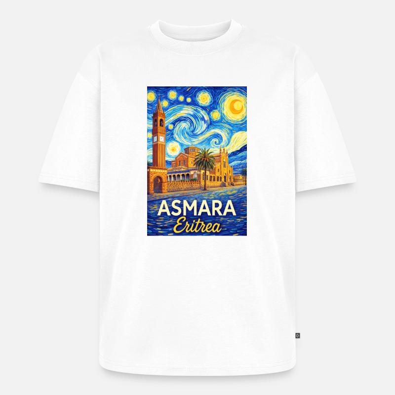 Asmara Eritrea Sternenstadt - Unisex Premium Oversized Bio T-Shirt - Weiß