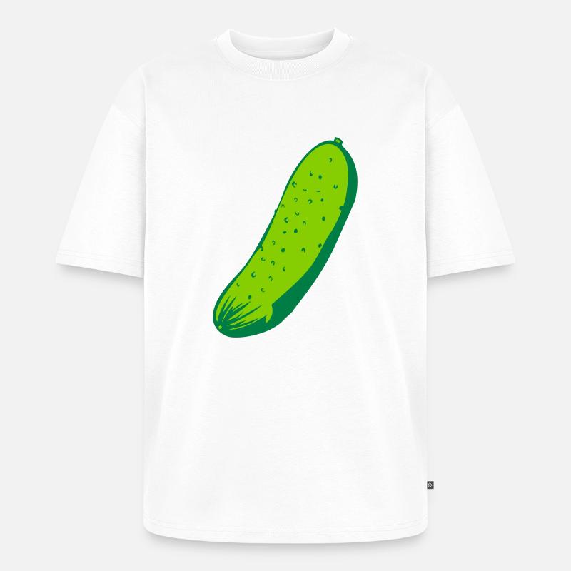 Gurke - Unisex Premium Oversized Bio T-Shirt - Weiß
