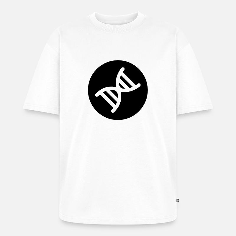 DNA Doppelhelix - Unisex Premium Oversized Bio T-Shirt - Weiß