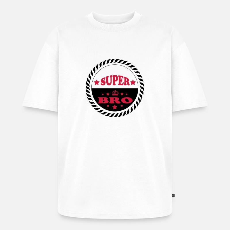 Super bro 111 - Unisex Premium Oversized Bio T-Shirt - Weiß