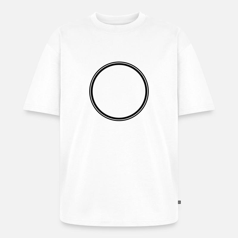 Button - Unisex Premium Oversized Bio T-Shirt - Weiß