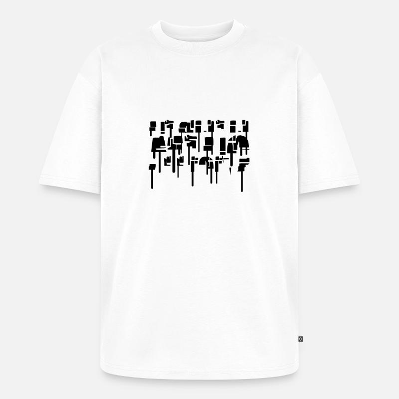 Graffiti abstrait - T-shirt Premium bio oversize Unisexe - blanc