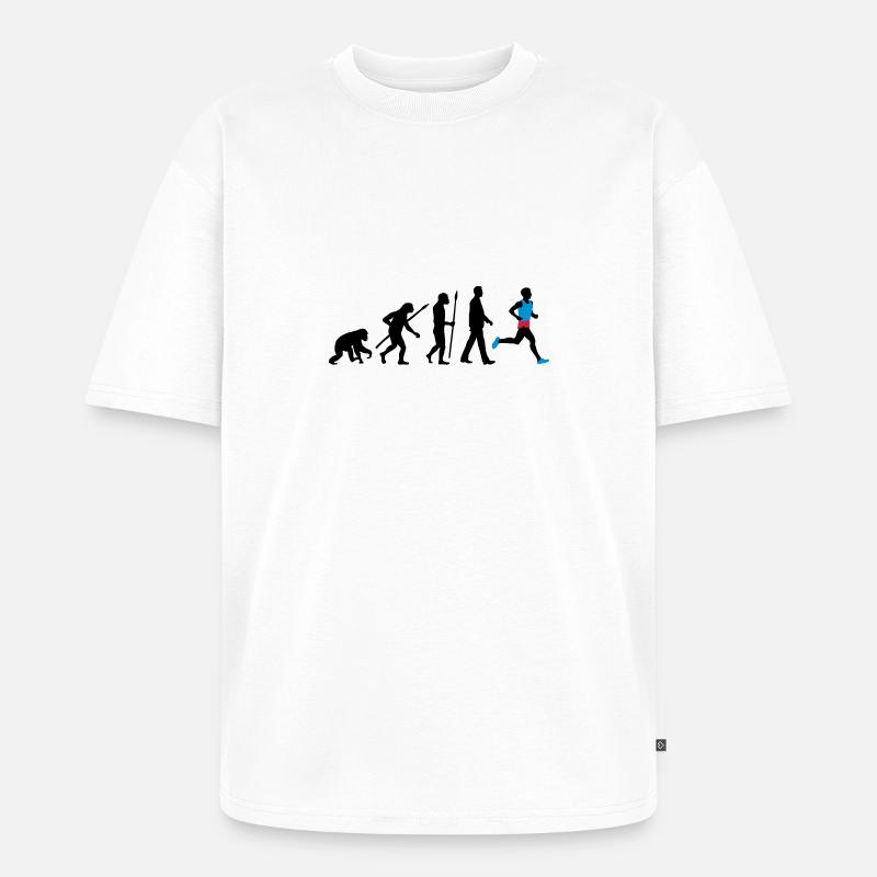 evolution_laufer_102012_a_3c - Unisex Premium Oversized Organic T-Shirt - white
