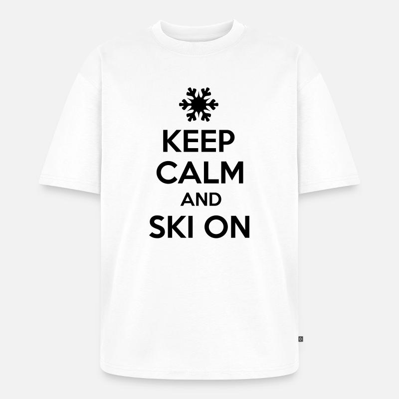Ski - Unisex Premium Oversized Bio T-Shirt - Weiß