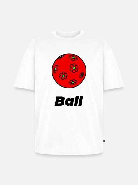 Ball - Unisex Premium Oversized Organic T-Shirt - white