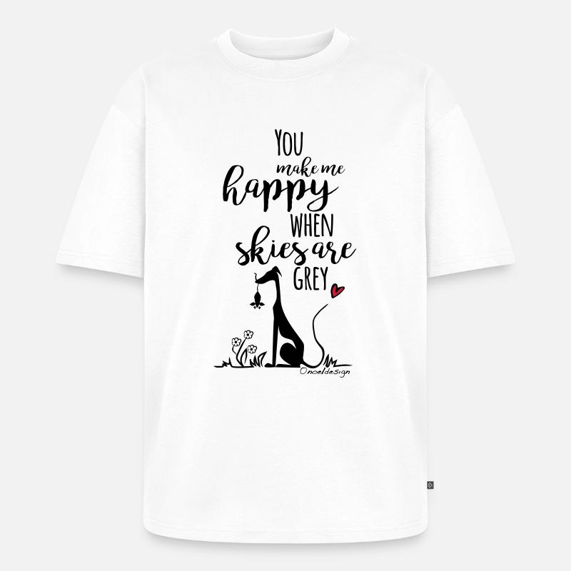 You make me happy - Unisex Premium Oversized Bio T-Shirt - Weiß