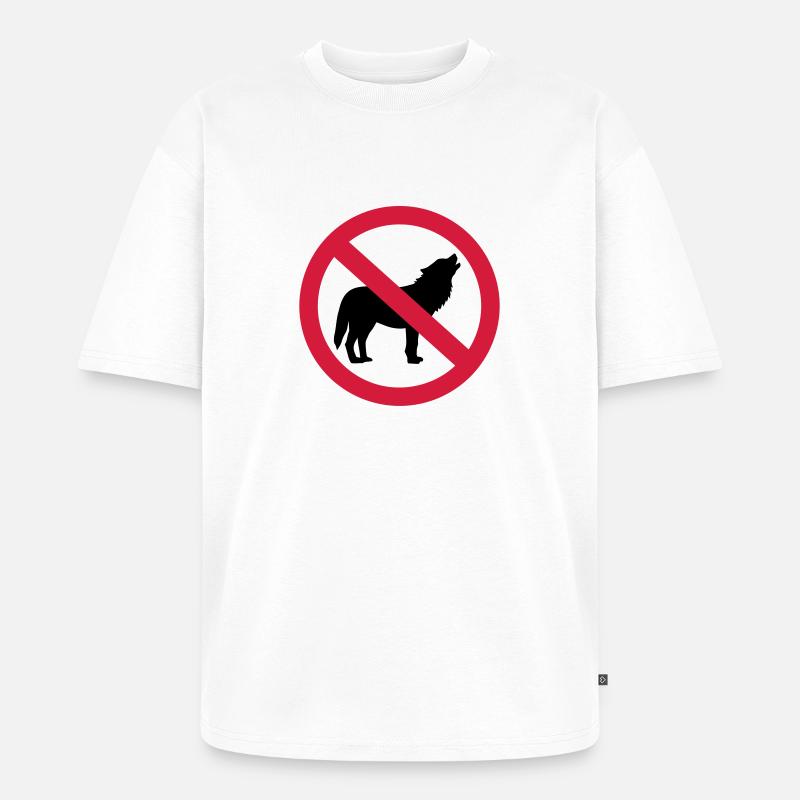 Wolf - Unisex Premium Oversized Bio T-Shirt - Weiß