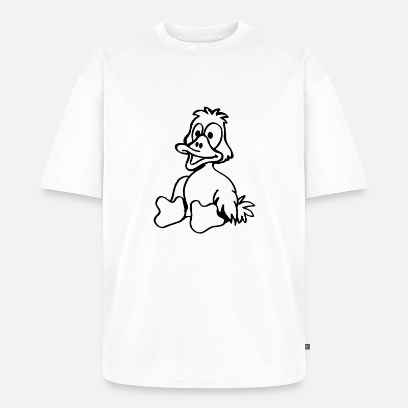 Entchen - Unisex Premium Oversized Bio T-Shirt - Weiß