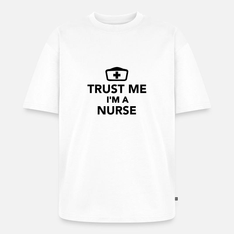 Krankenschwester - Unisex Premium Oversized Bio T-Shirt - Weiß