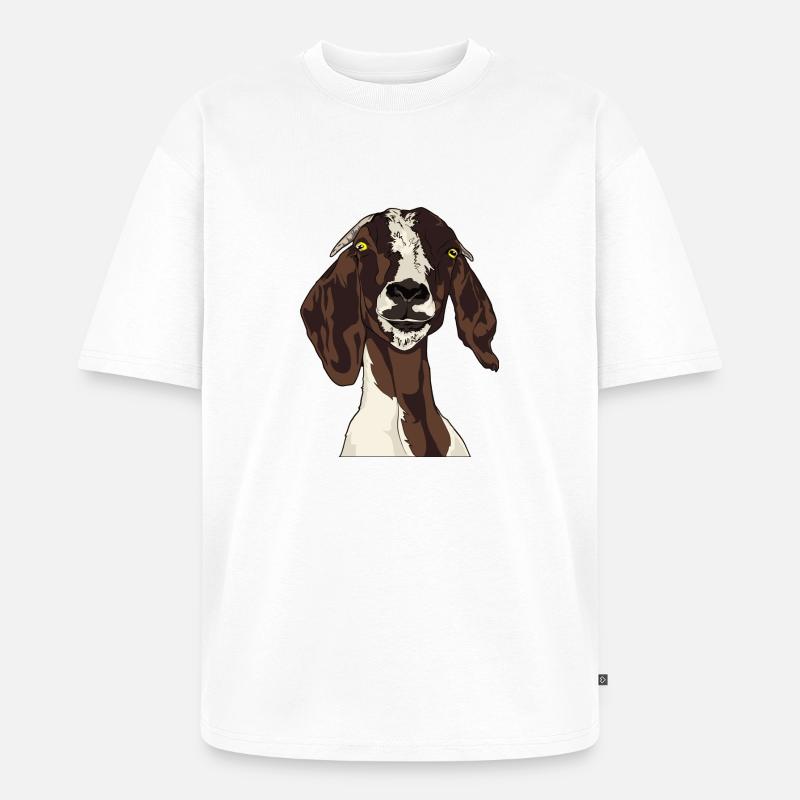 goat - Unisex Premium Oversized Organic T-Shirt - white