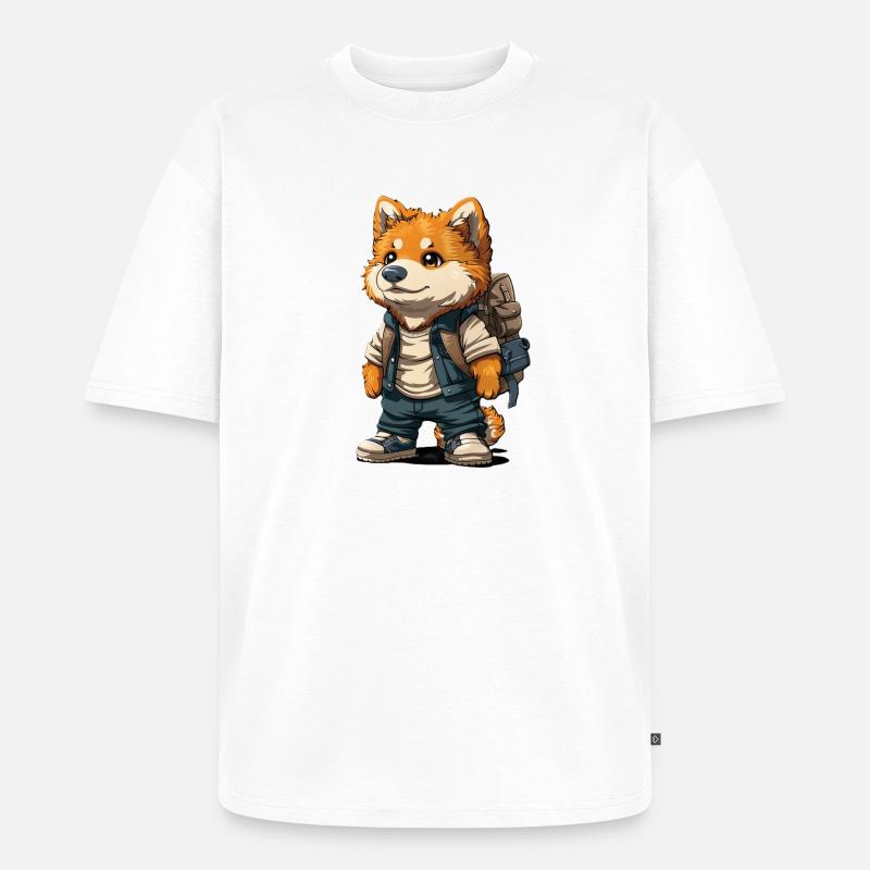Fuchs design - Unisex Premium Oversized Bio T-Shirt - Weiß
