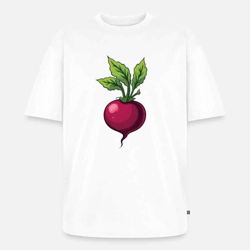 Betterave - T-shirt Premium bio oversize Unisexe - blanc